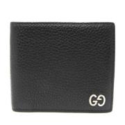 Pre-owned Leather wallets Gucci Vintage , Black , Dames