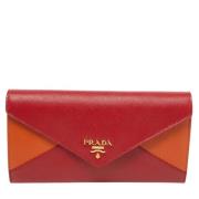 Pre-owned Leather wallets Prada Vintage , Red , Dames