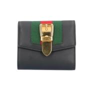 Pre-owned Leather wallets Gucci Vintage , Black , Dames