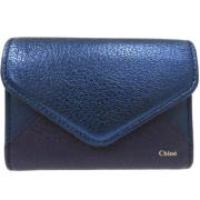 Pre-owned Leather wallets Chloé Pre-owned , Blue , Dames