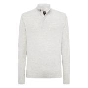 Wol/Kasjmier Half-Zip Trui Boggi Milano , Gray , Heren