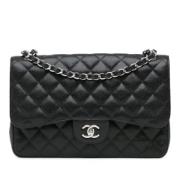 Pre-owned Leather chanel-bags Chanel Vintage , Black , Dames