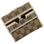 Pre-owned Canvas wallets Gucci Vintage , Beige , Dames