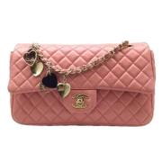 Pre-owned Leather chanel-bags Chanel Vintage , Pink , Dames