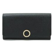 Pre-owned Leather wallets Bvlgari Vintage , Black , Dames