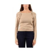 Dames Top Geluk Luckylu , Beige , Dames