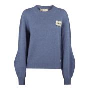 Casual Ronde Hals Sweater Marni , Blue , Dames