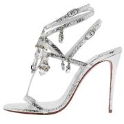 Pre-owned Silver sandals Christian Louboutin Pre-owned , Gray , Dames