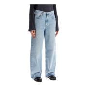 Donkere Vintage Gebogen Been Jeans Agolde , Blue , Dames