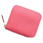 Pre-owned Leather wallets Hermès Vintage , Pink , Dames