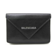 Pre-owned Leather wallets Balenciaga Vintage , Black , Dames