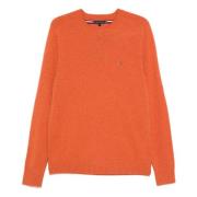 Heather Lambswool Crew Neck Sweater Tommy Hilfiger , Orange , Heren