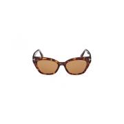 Onregelmatige Acetaat Zonnebril Ft1031 52E Tom Ford , Brown , Dames