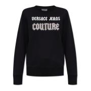 Sweatshirt met glinsterende applicaties Versace Jeans Couture , Black ...