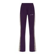 Sweatpants met logo Palm Angels , Purple , Dames