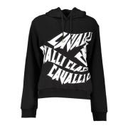 Elegante hoodie met stijlvolle print Cavalli Class , Black , Heren