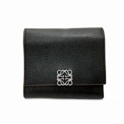 Pre-owned Leather wallets Loewe Pre-owned , Black , Dames