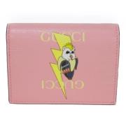 Pre-owned Leather wallets Gucci Vintage , Pink , Dames