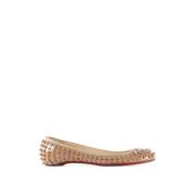 Pre-owned Leather flats Christian Louboutin Pre-owned , Beige , Dames