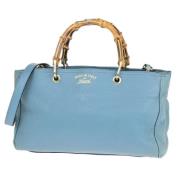 Pre-owned Leather gucci-bags Gucci Vintage , Blue , Dames