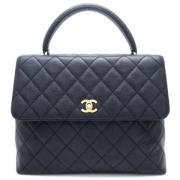 Pre-owned Leather chanel-bags Chanel Vintage , Black , Dames