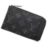 Pre-owned Leather wallets Louis Vuitton Vintage , Black , Heren