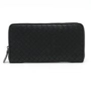 Pre-owned Leather wallets Bottega Veneta Vintage , Black , Dames