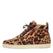 Pre-owned Leather sneakers Christian Louboutin Pre-owned , Brown , Her...