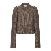 Gingham wollen jas met mandarijnkraag Dries Van Noten , Multicolor , D...