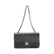 Pre-owned Leather chanel-bags Chanel Vintage , Black , Dames