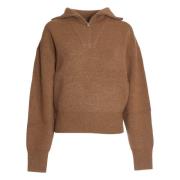 Chique Camel Gebreide Trui Pullover Aw24 Isabel Marant Étoile , Brown ...