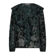 Elegante Burn Blouse met Ruche MOS Mosh , Green , Dames