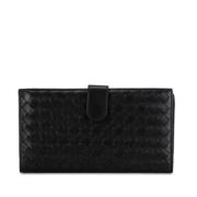 Pre-owned Leather wallets Bottega Veneta Vintage , Black , Dames