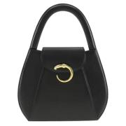 Pre-owned Leather handbags Cartier Vintage , Black , Dames