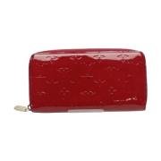 Pre-owned Leather wallets Louis Vuitton Vintage , Red , Dames