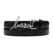 Smalle band met metalen logogesp Kazar , Black , Dames