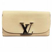 Pre-owned Leather wallets Louis Vuitton Vintage , White , Dames