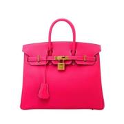 Pre-owned Leather handbags Hermès Vintage , Pink , Dames