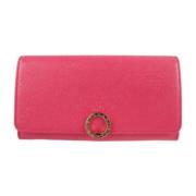 Pre-owned Leather wallets Bvlgari Vintage , Pink , Dames