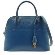 Pre-owned Leather handbags Hermès Vintage , Blue , Dames