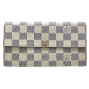 Pre-owned Canvas wallets Louis Vuitton Vintage , White , Dames