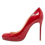 Pre-owned Leather heels Christian Louboutin Pre-owned , Red , Dames