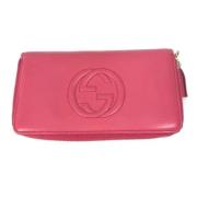 Pre-owned Leather wallets Gucci Vintage , Pink , Dames