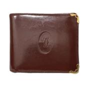 Pre-owned Leather wallets Cartier Vintage , Brown , Dames