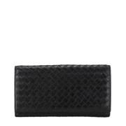 Pre-owned Leather wallets Bottega Veneta Vintage , Black , Dames