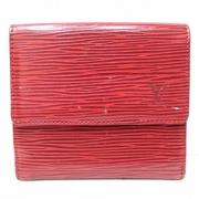 Pre-owned Leather wallets Louis Vuitton Vintage , Red , Dames