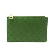 Pre-owned Leather wallets Bottega Veneta Vintage , Green , Dames