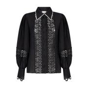 Lange Mouw Blouse Loewy VIS 492 Aaiko , Black , Dames