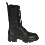 Zwarte Combat Veterlaarzen Copenhagen Shoes , Black , Dames