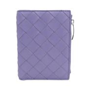 Pre-owned Leather wallets Bottega Veneta Vintage , Purple , Dames